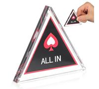 Toddmomy All-in Poker Dealer Button Double-sided Glass Triangle Marker with Practical Comfortable Touching Feeling for Tournament Game Night and Home Card Parties