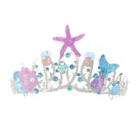 Toddmomy Alloy Mermaid Crown Headband with Rhinestone Embellishments, Comfortable to Wear Ocean Themed Princess Tiara for Brides and Women at Church Ceremonies or Birthday Parties