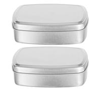 Toddmomy Aluminium Soap Boxes 120ml with Lidded Design Leak-proof 2 Pcs Square Simple Soap Containers for Bathroom and Travel Storage