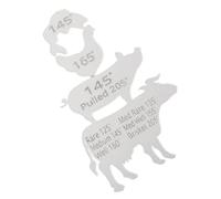Toddmomy Animal Meat Temperature Magnet Grill Guide Lightweight Magnetic Temp Sticker for Bbq Refrigerator Air Fryer Durable Material Easy to Read Cooking Chart for Smoking and Grilling
