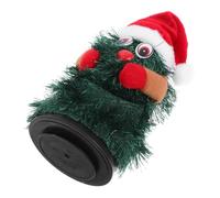 Toddmomy Animated Mini Christmas Tree Plush Electric Rotating Xmas Tree Doll with Quiet Holiday Decoration for Home Bedroom and Parties Battery Not Included
