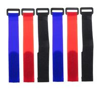 Toddmomy Anti-crow Rooster Collar 6pcs Chicken Collar No Crowing Noise Neck Band Pet Anti-noise Colorful Choices Red Black Blue