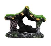 Toddmomy Aquarium Cave Hideout Resin Fish Tank Ornament Java Moss for Fresh Salt Water