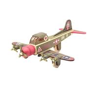 Toddmomy Art Craft Wooden Airplane Model Educational Preschool for Room Decoration Fine Polished Surface Safe Material Arouse Curiosity for Boys