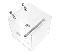 Toddmomy Automatic Bird Feeder Dish for Parrots Large Acrylic Water and Food Bowl Easy to Clean Convenient Cage Accessory for Birds Durable Pet Supplies