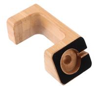Toddmomy Bamboo Smart Watch Charging Stand Holder Compatible with Apple Watch Series Lightweight Natural Wood Grain Display Bracket with Soft Pad for Home Office