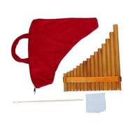 Toddmomy Bamboo Trample Flute Pan Pipes Pan Flute Useful Educational Musical Instrument for Beginner Row Flute Panpipes Pipes Instrument