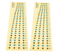 Toddmomy Bass Practicing Scale Stickers for 4-string Bass Guitar Fretboard 2pcs Musical Note Decals for Learning and Practice Tool