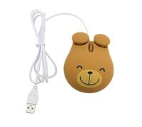 Toddmomy Bear Design USB Wired Gaming Mouse with Ergonomic Shape Optical Sensor Plug and Play Cute Style for Laptop Desktop Office and Professional Gamers
