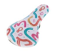 Toddmomy Bicycle Seat Replacement Cushion - 9"x6" Soft Sponge Pad Universal Bike Saddle with Colorful Stripe Design - Youth Front Mount Seat for Cycling Comfort