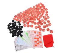 Toddmomy Bingo Board Game with Number Cards and Chess Pieces Traditional Game for Logical Thinking and Concentration Development Party Birthdays and Holidays