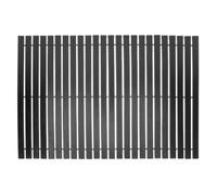 Toddmomy Black Bamboo Bath Mat for Wet Floors, Non Skid Bathroom Rug | Textured Surface, Easy Dry Storage, for Toilet and Laundry Room, Natural Style, Hotel Use