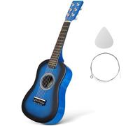 Toddmomy Blue Kids Acoustic Guitar, 23 Inch Wooden 6-String Instrument for Beginner Music Learning, Portable Play Toy, Toddlers Birthday Gift