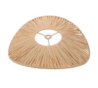 Toddmomy Boho Woven Ceiling Light Shade, 12" Round, Natural Rattan Look