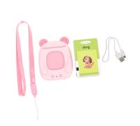 Toddmomy Boy Girl Early Learning Language Device Educational Audio Machine with Reading Cards Interactive Plaything for Language Development and Cognitive Skills Pink English Version