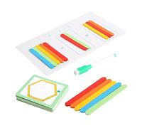 Toddmomy Boy Girl Wooden Counting Sticks Educational Toy Montessori Math Learning Aids for Early Education Develops Logical Thinking Hand-eye Coordination Counting Rods for Boys Girls