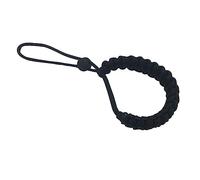Toddmomy Braided Survival Umbrella Rope Wristband Adjustable Camera Hand Strap Outdoor Emergency Paracord Bracelet for Hiking Camping Black