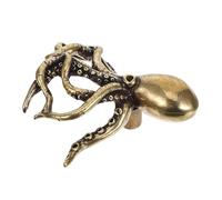 Toddmomy Brass Octopus Cabinet Pull Vintage Decorative Door Handle Ocean Animal Knob Coastal Kitchen Cabinet Hardware for Nautical Home Furniture