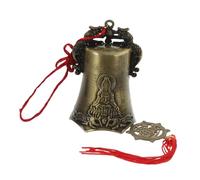 Toddmomy Buddha Bell Pendant Vintage Dragon Wind Chime Hanging Blessing Wind Bell For Garden Patio Door Protection Charm