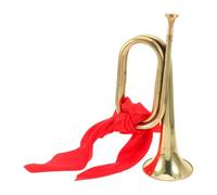 Toddmomy Bugle for Beginners Copper Alloy Bugle Horn Traditional Wind Instrument for Practice And Performance - Golden