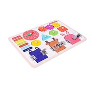 Toddmomy Busy Board Educational for Early Development Activity Montessori Wooden Unlocking Puzzle Enhancing Brain Coordination and Problem Solving Skills