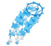 Toddmomy Butterfly Crib Mobile for Baby Girl with Felt Ball Pendant, Bedroom Hanging Ornament, Nursery Decoration for Girls, Blue Butterfly Baby Mobile