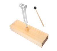Toddmomy C128hz Tuning Fork Set with Aluminum Alloy Resonance Box and Wood Voice Box for Meditation Healing and Relaxation