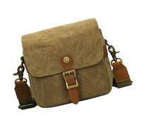 Toddmomy Camera Shoulder Pouch with Canvas Bag Anti-vibration Neoprene and Adjustable Strap Khaki Camera Carrying Bag for Outdoor Use