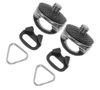 Toddmomy Camera Strap Triangle D-Ring Set with 1/4” Safety Screws Replacement Camera Clip Hooks and Wrist Strap Fixing Screws 4 Pieces