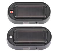 Toddmomy Car Anti-Theft Lights Plastic Material 2pcs Solar Powered with Micro USB Charging Suitable for Vehicle Car Door and Rear Window Security
