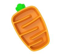 Toddmomy Carrot Shaped Slow Feeder Dog Eating Train Bowl Anti-fall Pet Bowl Aids Digestion Easy to Clean Silicone Feeding Supply for Pets and Dogs