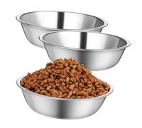 Toddmomy Cat Feeding Bowl Set Stainless Steel Cat Food Bowls Raised Design Construction for Daily Use