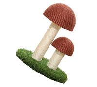 Toddmomy Cat Scratching Post Cat Sisal Board Mushroom Shape Sturdy Sisal Scratcher Toy Unique Scratching Texture Protects Furniture Home Decor