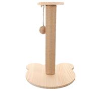 Toddmomy Cat Scratching Post that Increases Friction and Is Not Easy to Slide Beige with Sisal Hemp Rope and Wooden Frame, Wear-resistant Vertical Cat Scratcher for Indoor Kitten Play