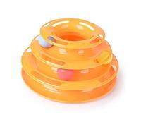 Toddmomy Cat Toys 3-layer Play Ball Safe Sturdy Yellow Pet Toy for Cat's Entertainment