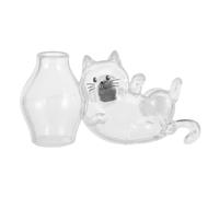 Toddmomy Cat Whisker Keepsake Magnetic Vase Kitten Shaped Acrylic Decor | Holder for Whiskers and PET Hair, Magnetic Mounting, Wall or Entryway Display, 8.50x4.30x3.10cm