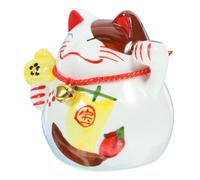 Toddmomy Ceramic Fortune Cat Piggy Bank Capacity Coin Jar for Money Saving Cute Maneki Home Office Decor Gift for Cat Lovers and Feng Shui Enthusiasts