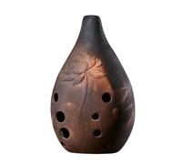 Toddmomy Ceramic Ocarina Xun Instrument 10 Finger Holes Multi-color Ancient Chinese Flute for Artists Performers Beginners Assorted style
