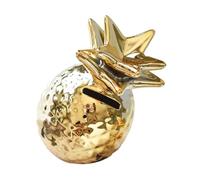 Toddmomy Ceramic Pineapple Piggy Bank Money Box with Decorative Yellow Pineapple Shape Cute Desktop Ornament for Birthday Gift and Home Decoration
