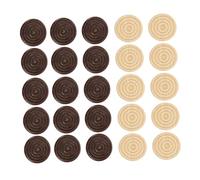 Toddmomy Checkers Game Pieces Chess Accessories 48pcs Wooden Round Stackable 24 Wood Color 24 Dark Brown Portable for Board Games Universal Polished Finish for Great Feel