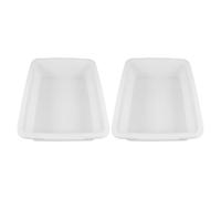 Toddmomy Chemical reagent tray rectangular plastic 2pcs medium depth reusable laboratory plate for laboratory teaching and sample organization