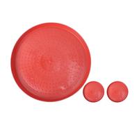 Toddmomy Chicken Feeding Tray 3Pcs Plastic Brooder Plates 35Cm for Chicks and Poultry Feeding Accessories