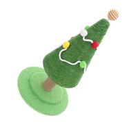 Toddmomy Christmas Cat Scratcher Tree Tall Natural Sisal Vertical Scratching Post with Stable Base for Energetic Cats Reusable Xmas Pet Scratching Pole Blending with Home Decor