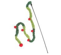 Toddmomy Christmas Cat Teaser Hanging Cat Cartoon Plush Interactive Teasing Sticks Christmas Kitten Teaser Pour Chat Kitten Catnip Presents Teasing Wand for Pet Plush
