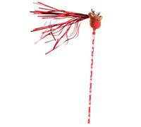 Toddmomy Christmas Cat Teaser Reindeer Plush Interactive Teasing Stick for Cats and Kittens Festive Hanging Toy for Indoor Play