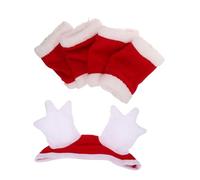 Toddmomy Christmas Horse Costume Lightweight Santa Hat and Leg Wraps for Holiday Parades Comfortable Festive Outfit for Equestrian Celebrations