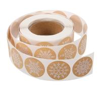 Toddmomy Christmas Snowflake Stickers 500Pcs Kraft Paper Label Stickers Self-Adhesive for Present Wrapping Holiday Decoration Multi-Color Snowflake Design