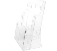 Toddmomy Clear Acrylic Magazine Holder Wall-mounted Office File Organizer with Two Layers for Documents Brochures Reports and Catalogs Storage Transparent Desktop Display Rack for Efficient