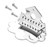Toddmomy Cloud-Shaped Mandolin Tailpiece Chrome Metal 8-String Instrument Accessory Screws Sturdy Replacement Part for String Instruments