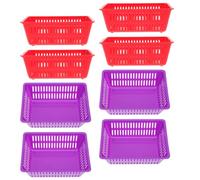 Toddmomy Coin Baskets Storage Baskets Plastic Large-capacity 8pcs Multi-purpose Reusable Convenient for Moving for Small Items and Snacks for Home and Hotel Use